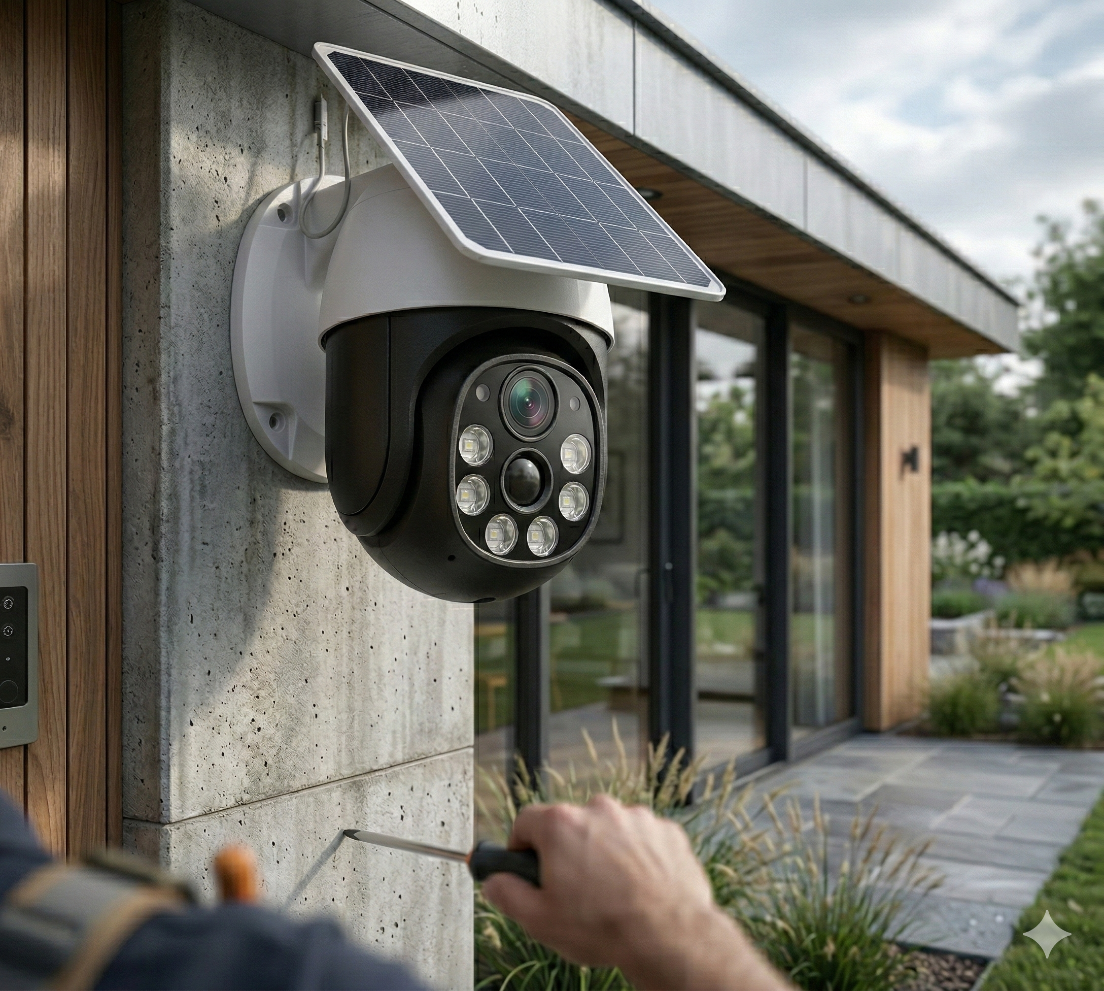 Solar Security Camera Outdoor Wireless with Panel for Home and Office Security
