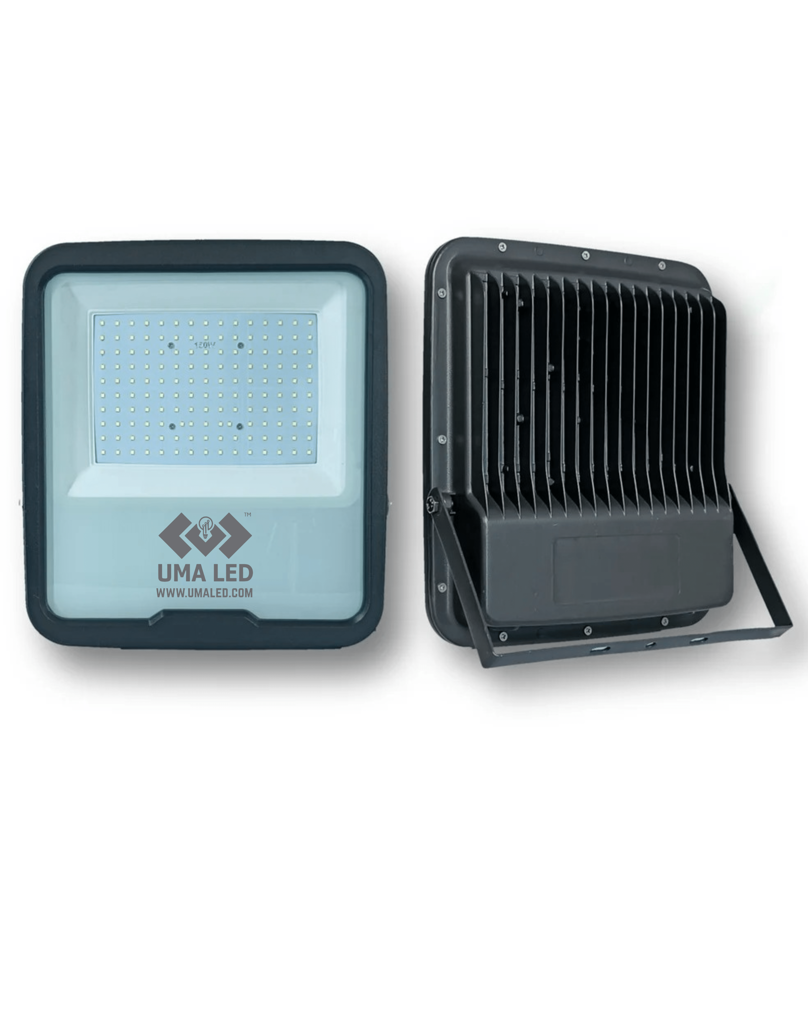 LED light fixture with UMA LED branding on a white background