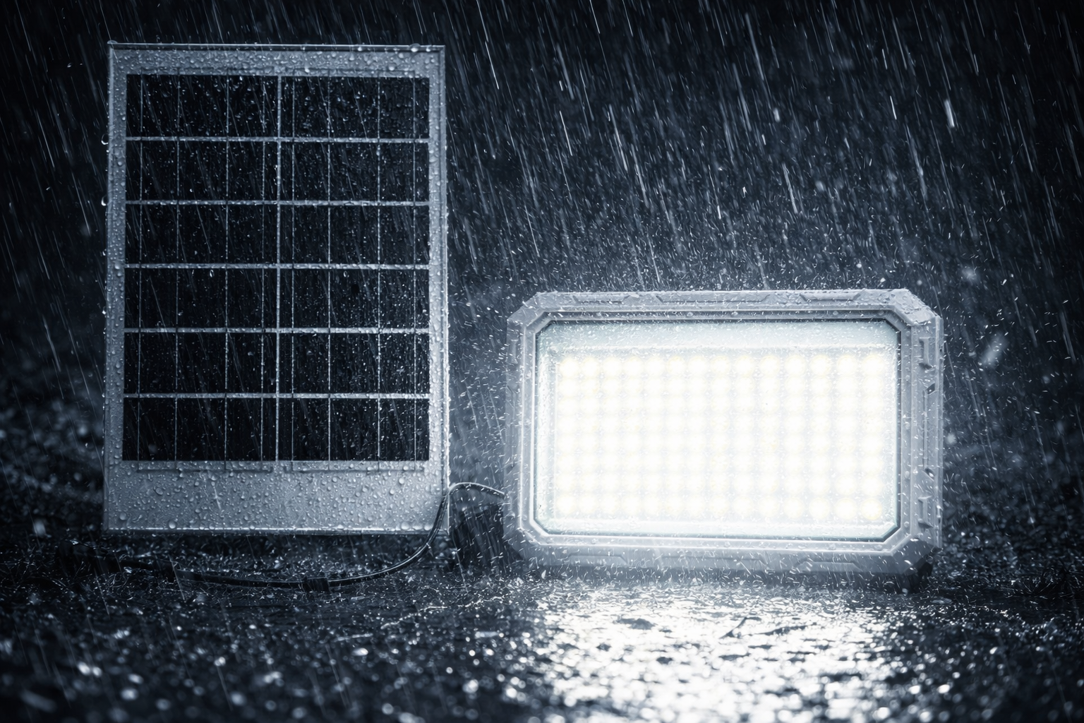 100W solar LED flood light working in heavy rain IP65 waterproof outdoor security light with high brightness for garden street and home