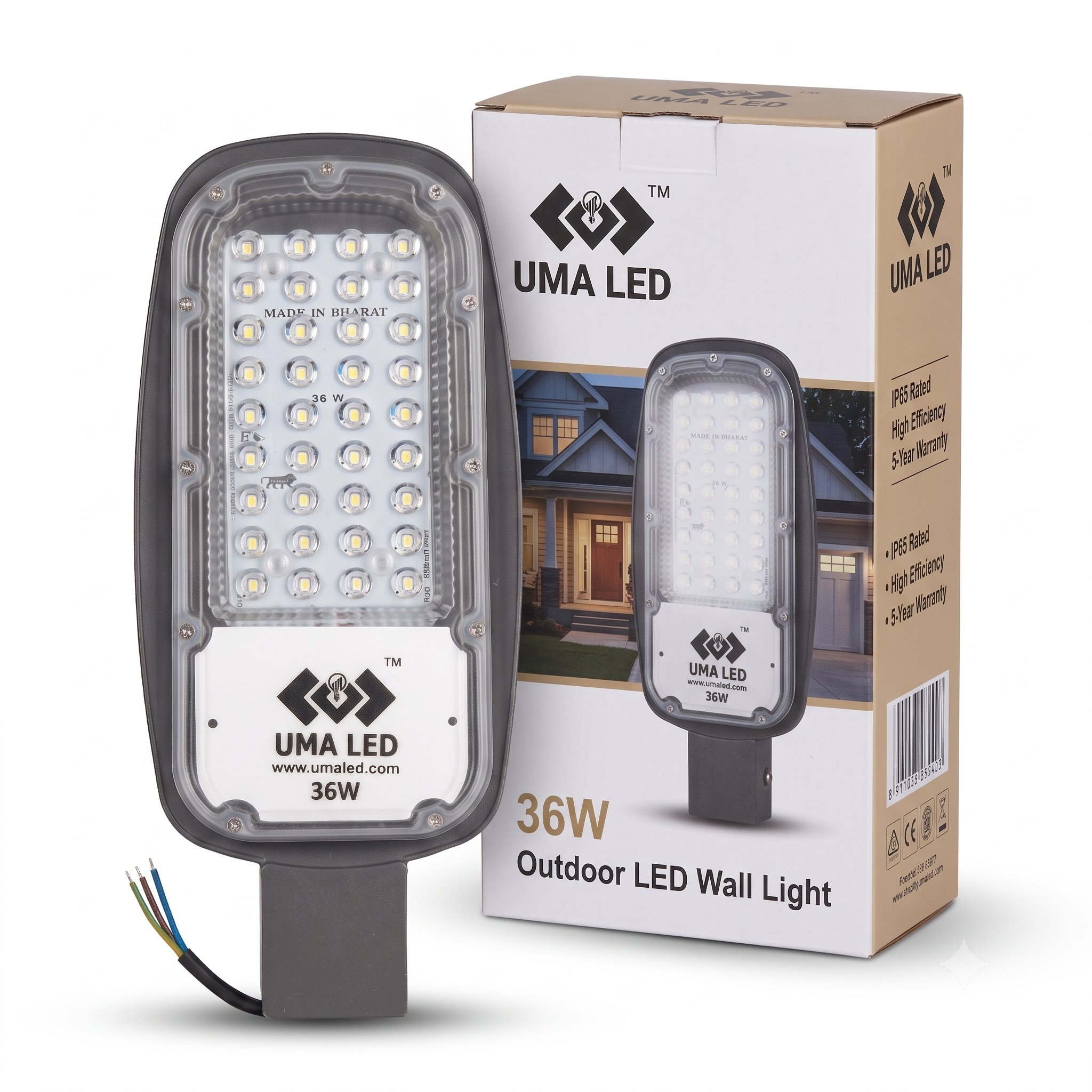 UMA LED 36W LED Street Light with retail packaging box for outdoor lighting solutions