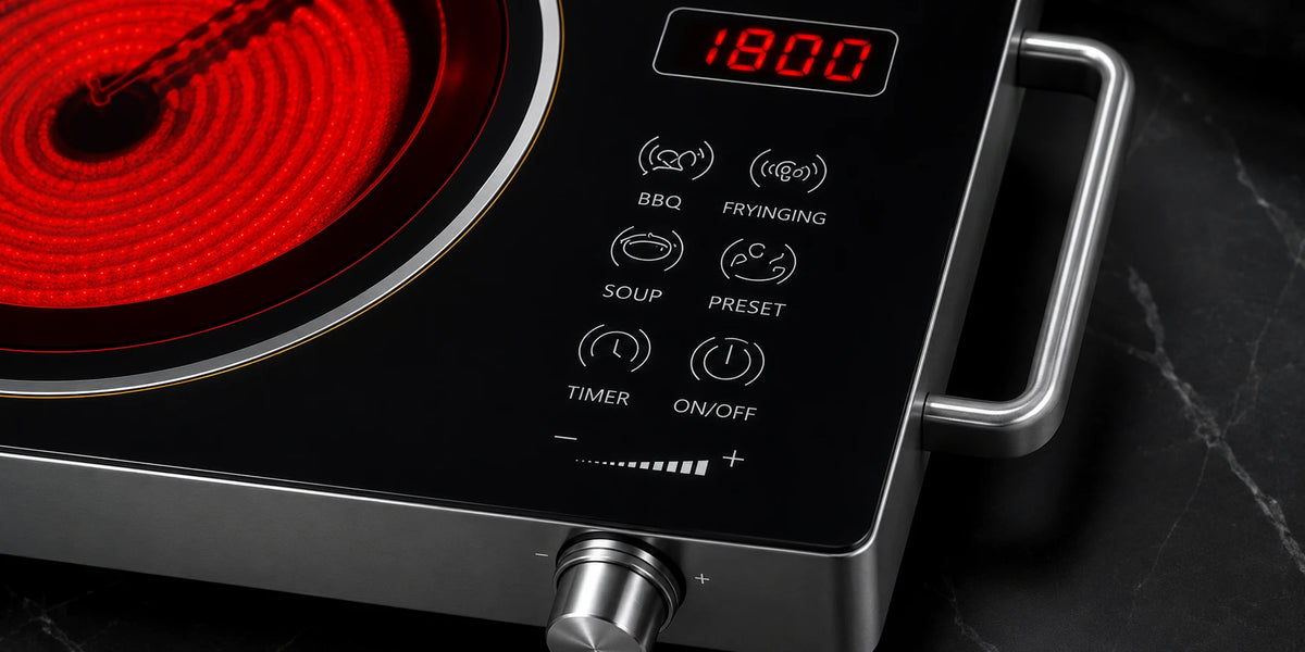 DYZBOSS Infrared Cooker DB-7038 | 3500W Electric Infrared Cooktop | Touch Panel & Knob Control