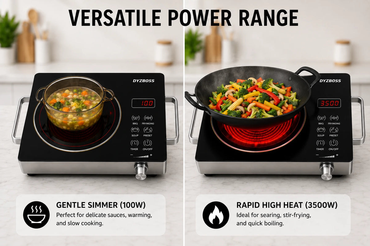 DYZBOSS Infrared Cooker DB-7038 | 3500W Electric Infrared Cooktop | Touch Panel & Knob Control