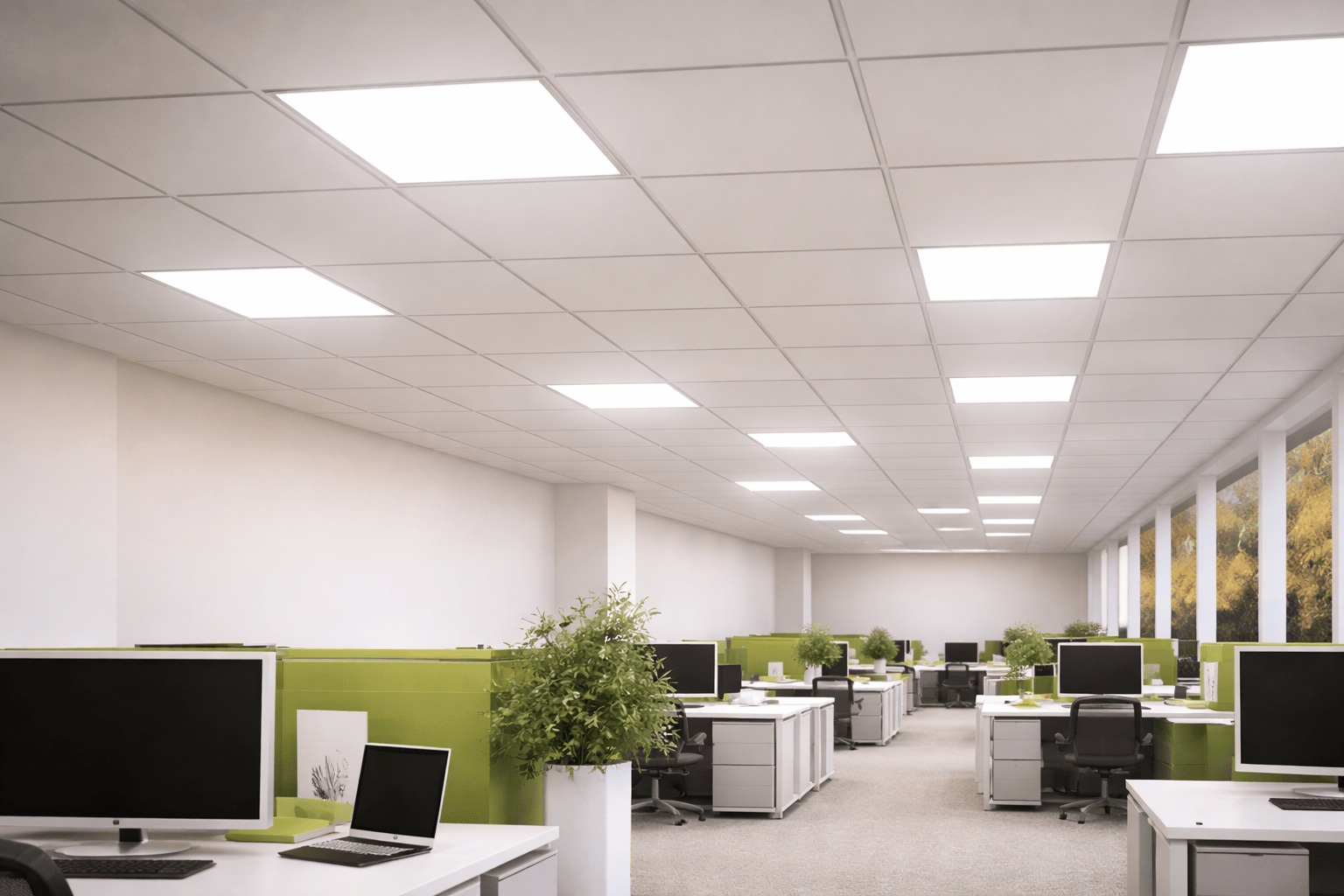 36W LED panel light uniform bright illumination backlit ceiling pane