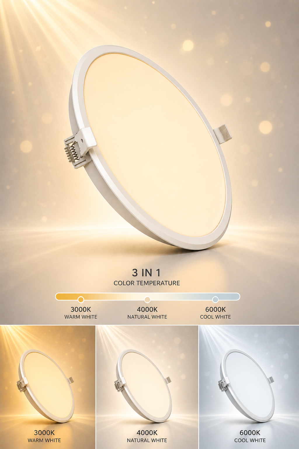 UMA LED panel light 3in1 3CCT indoor lighting
